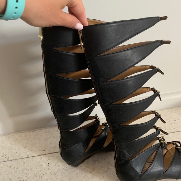 Hidden wedge gladiator style sandals, EUC - Picture 2 of 7